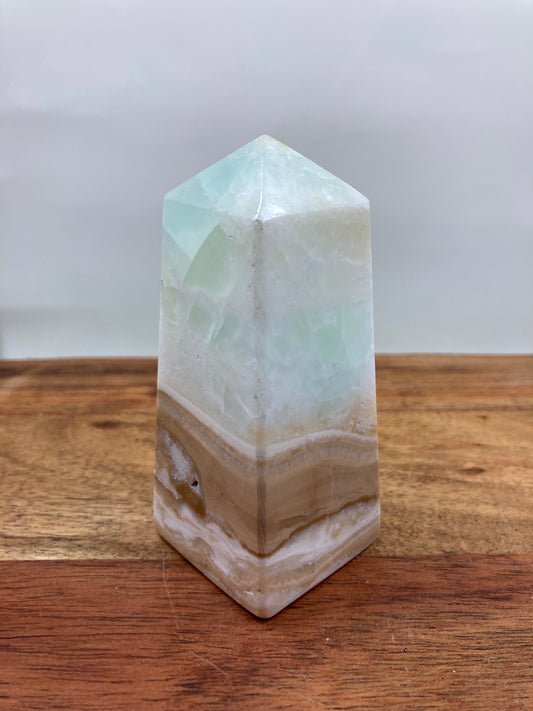 Caribbean Blue Calcite Obelisk