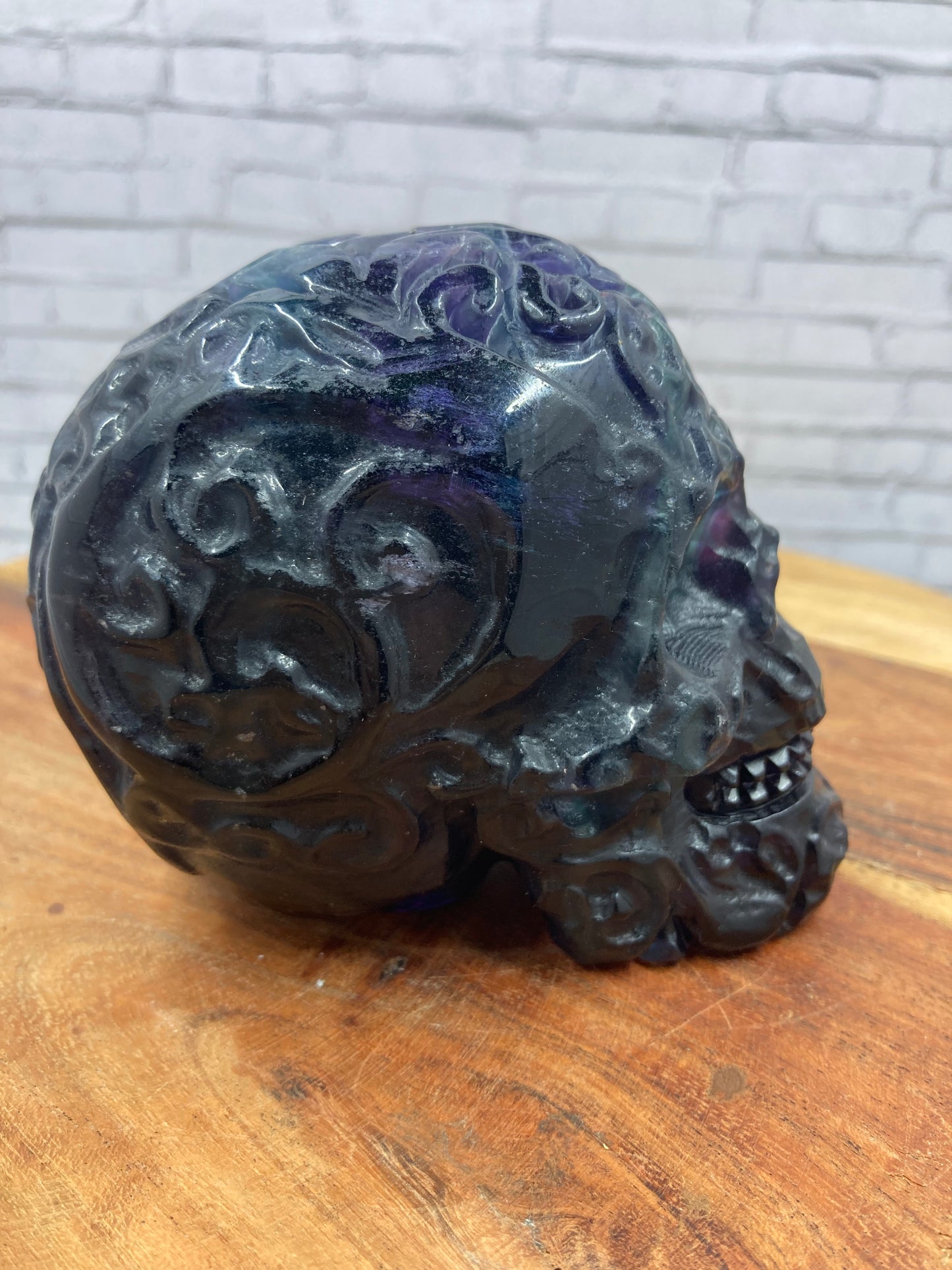 Rainbow Fluorite Skull