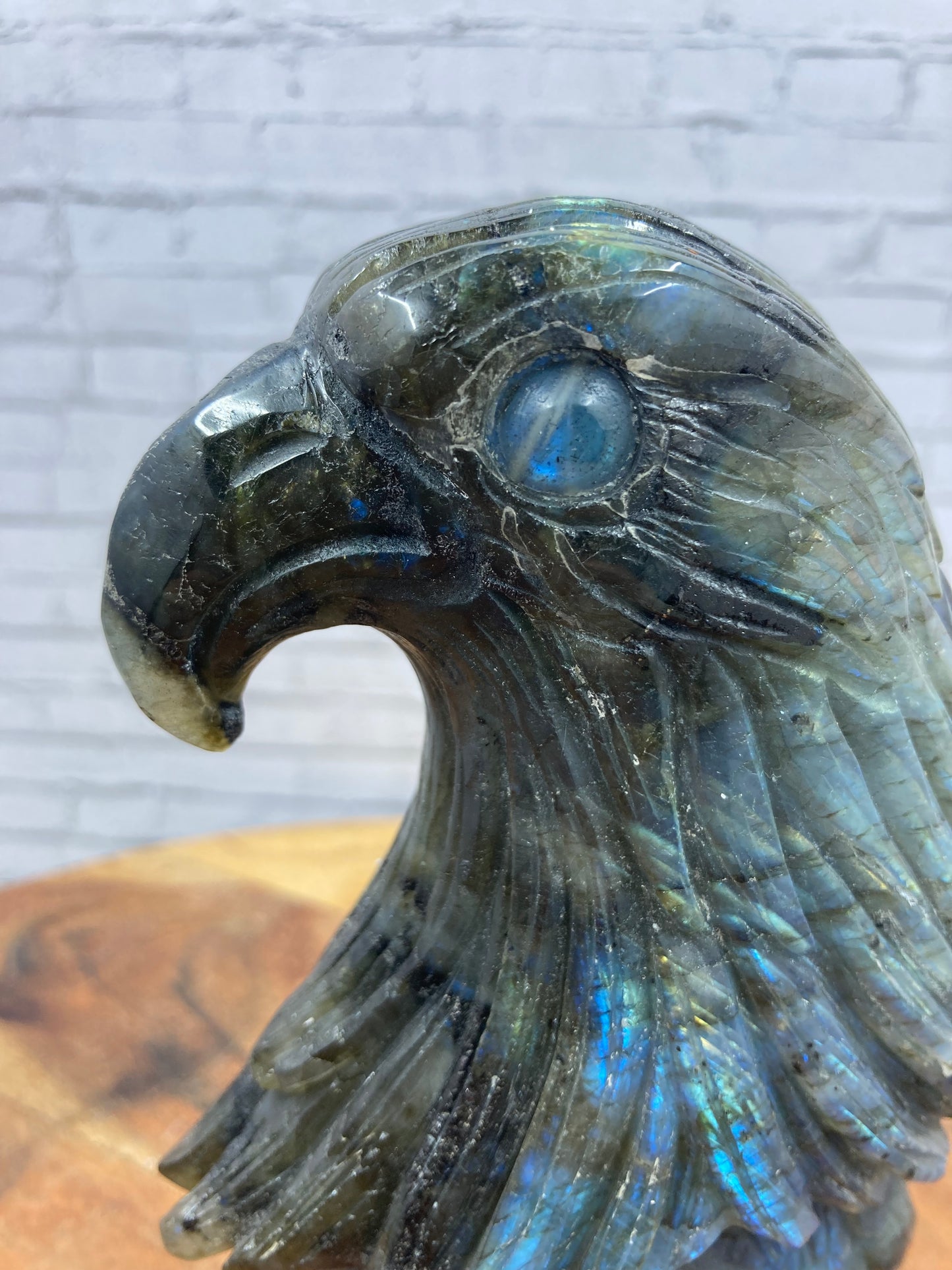 Labradorite Hawk Carving