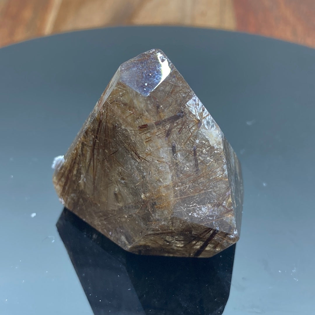 Copper Rutile in Smokey Quartz