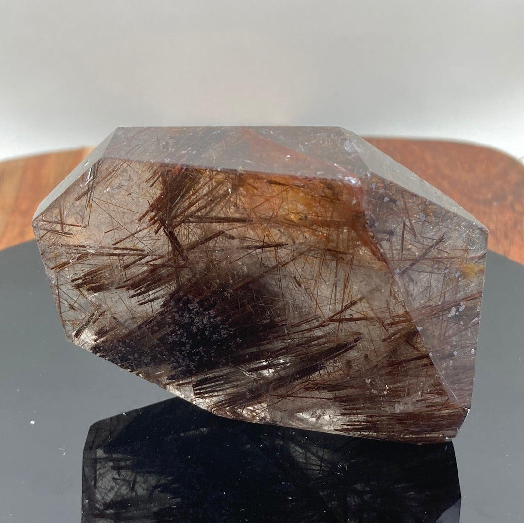 Copper Rutile in Smokey Quartz