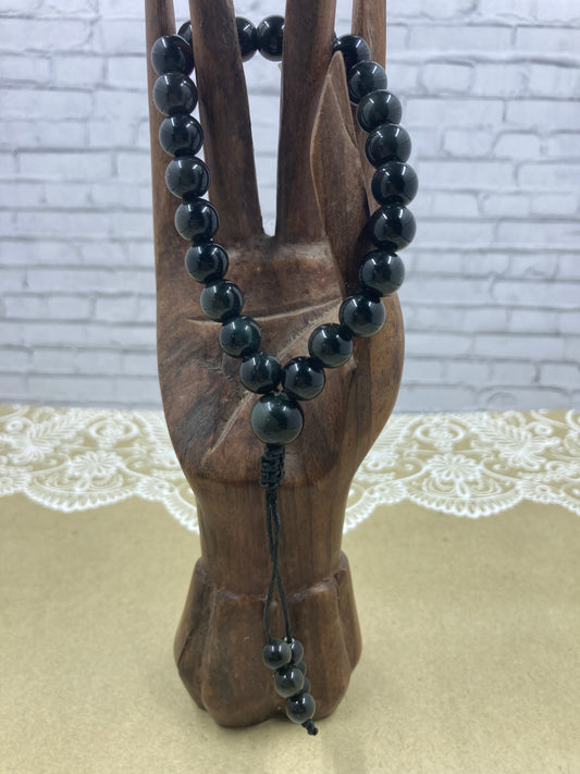 Rainbow Obsidian Worry Bead Bracelet