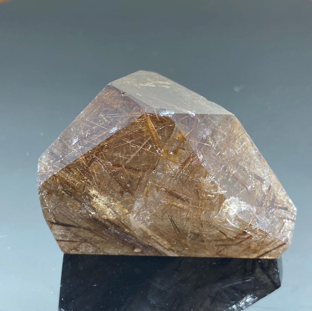 Copper Rutile in Smokey Quartz