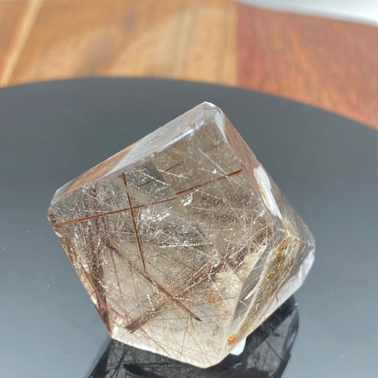 Copper Rutile in Smokey Quartz