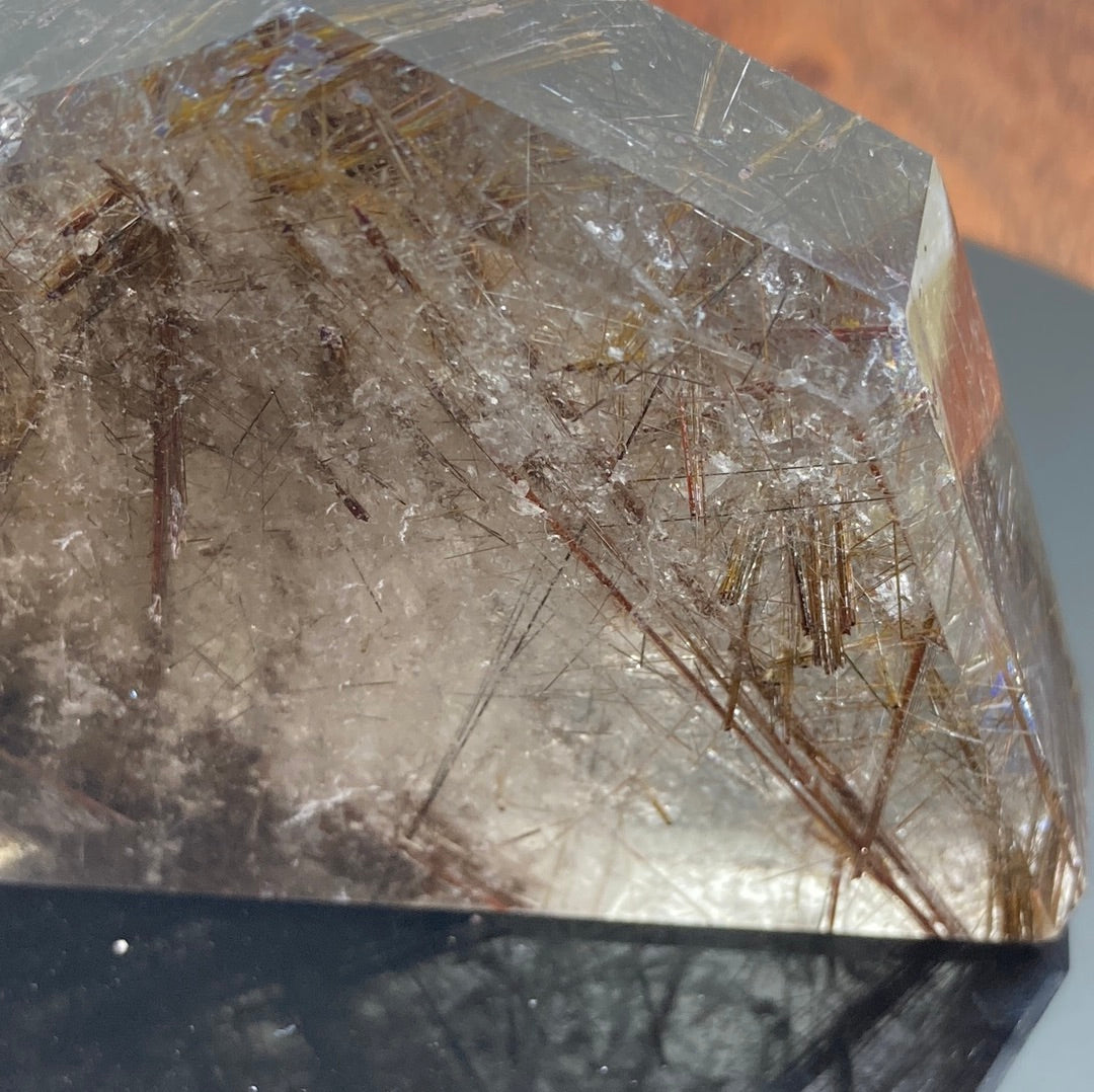 Copper Rutile in Smokey Quartz