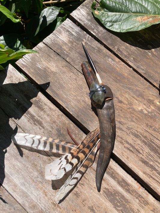 Goat Horn Healing Tool