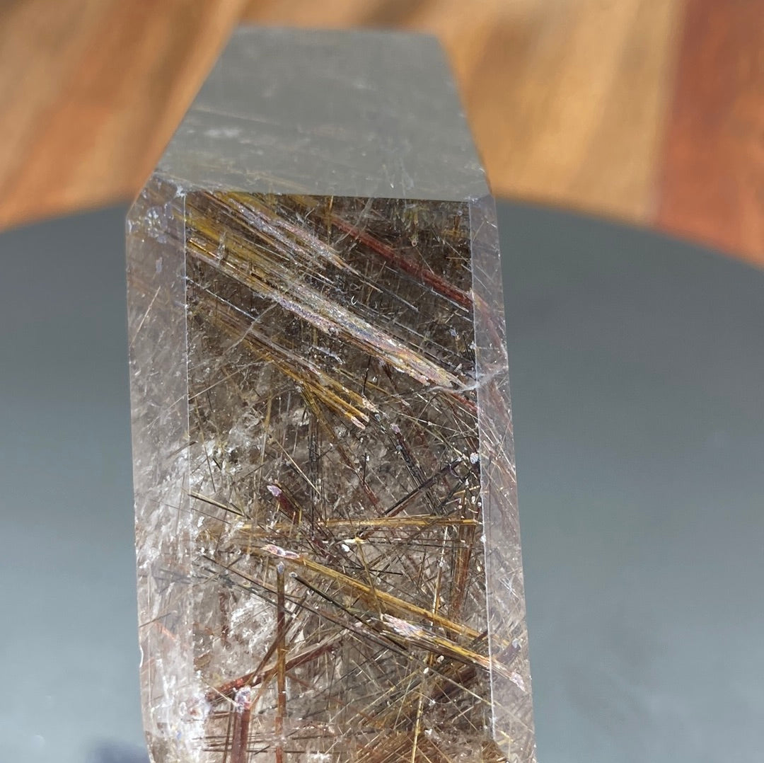 Copper Rutile in Smokey Quartz