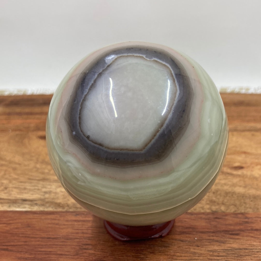 Pink Banded Onyx Sphere