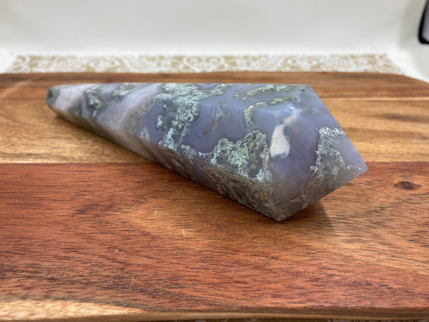 Moss Agate Wand