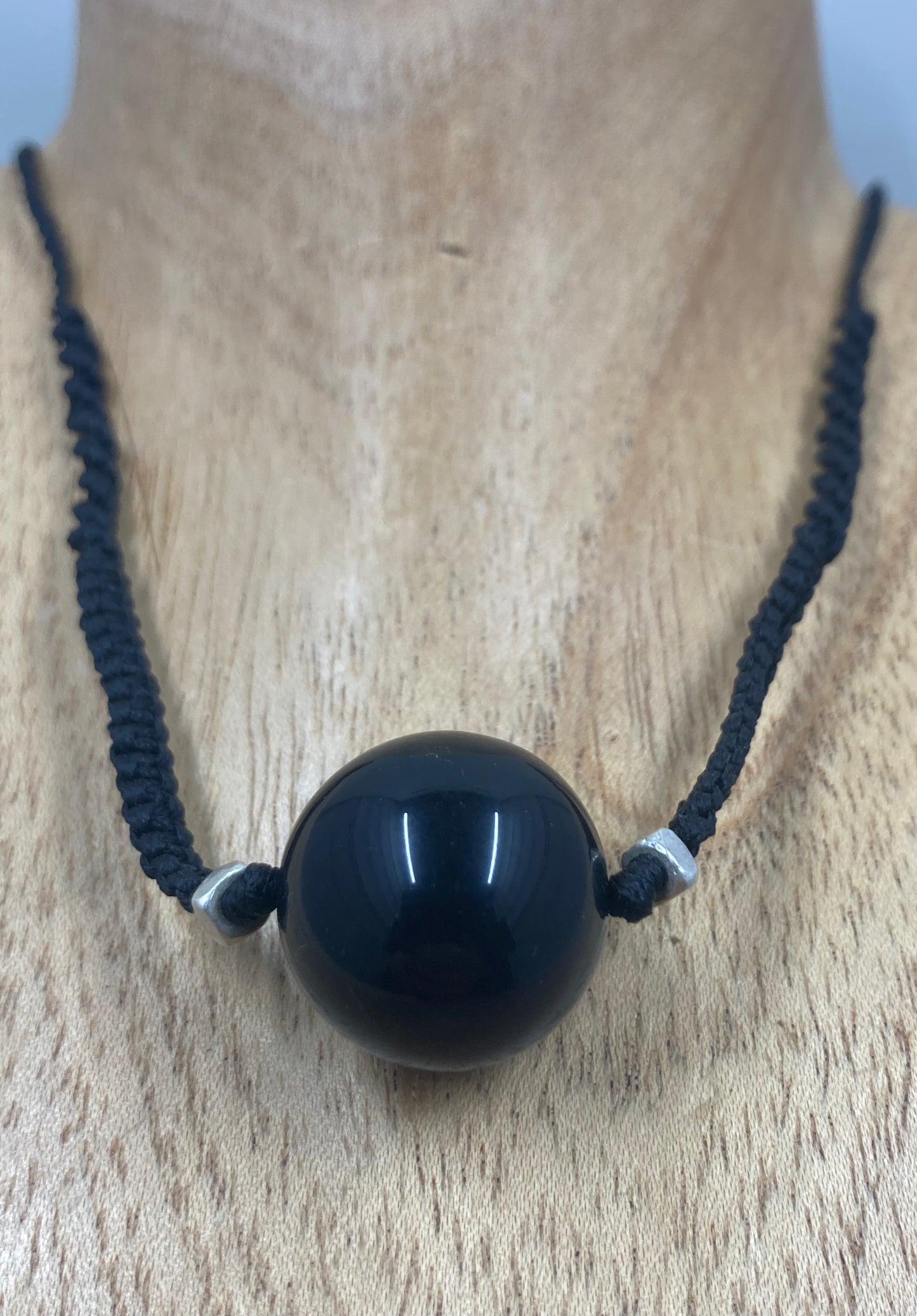 Rainbow Obsidian Macrame Choker Necklace