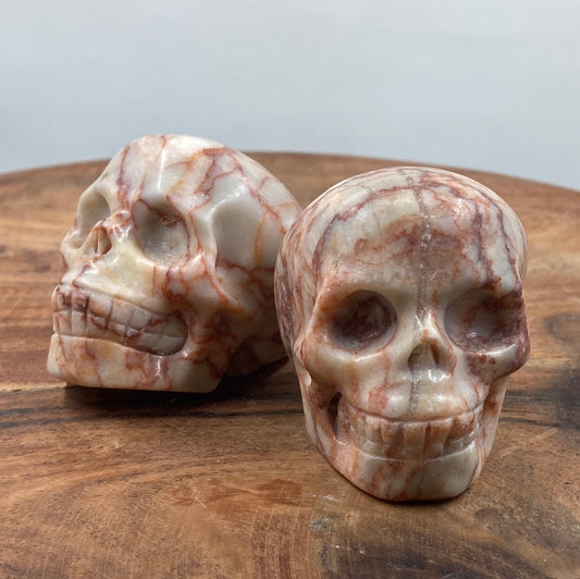 Red Vein Jasper Skull