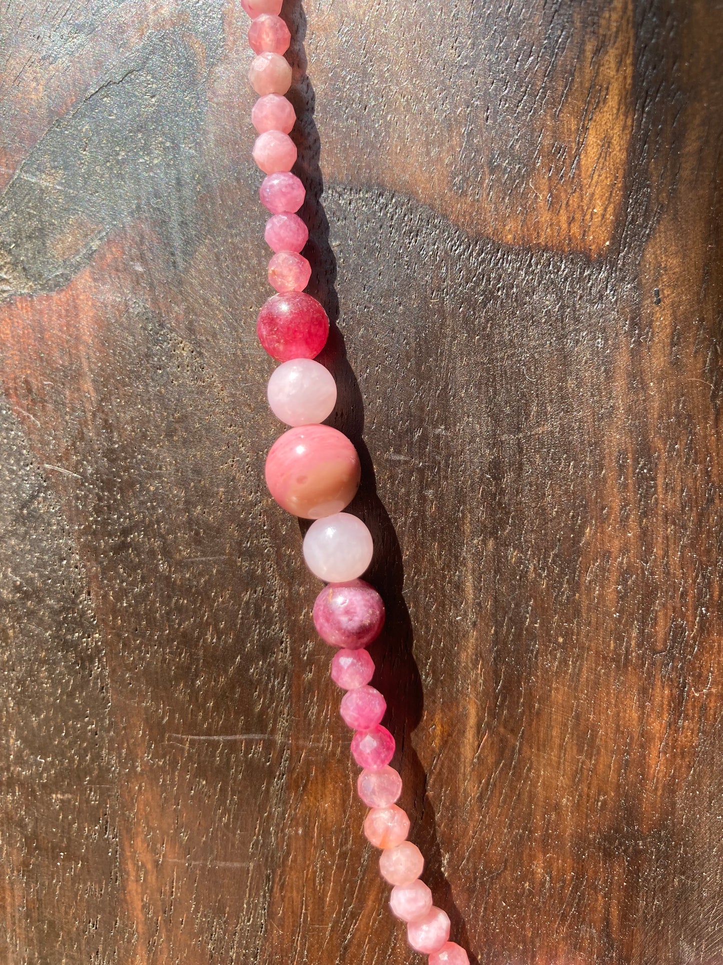 Rhodonite Whale Tail Neclace