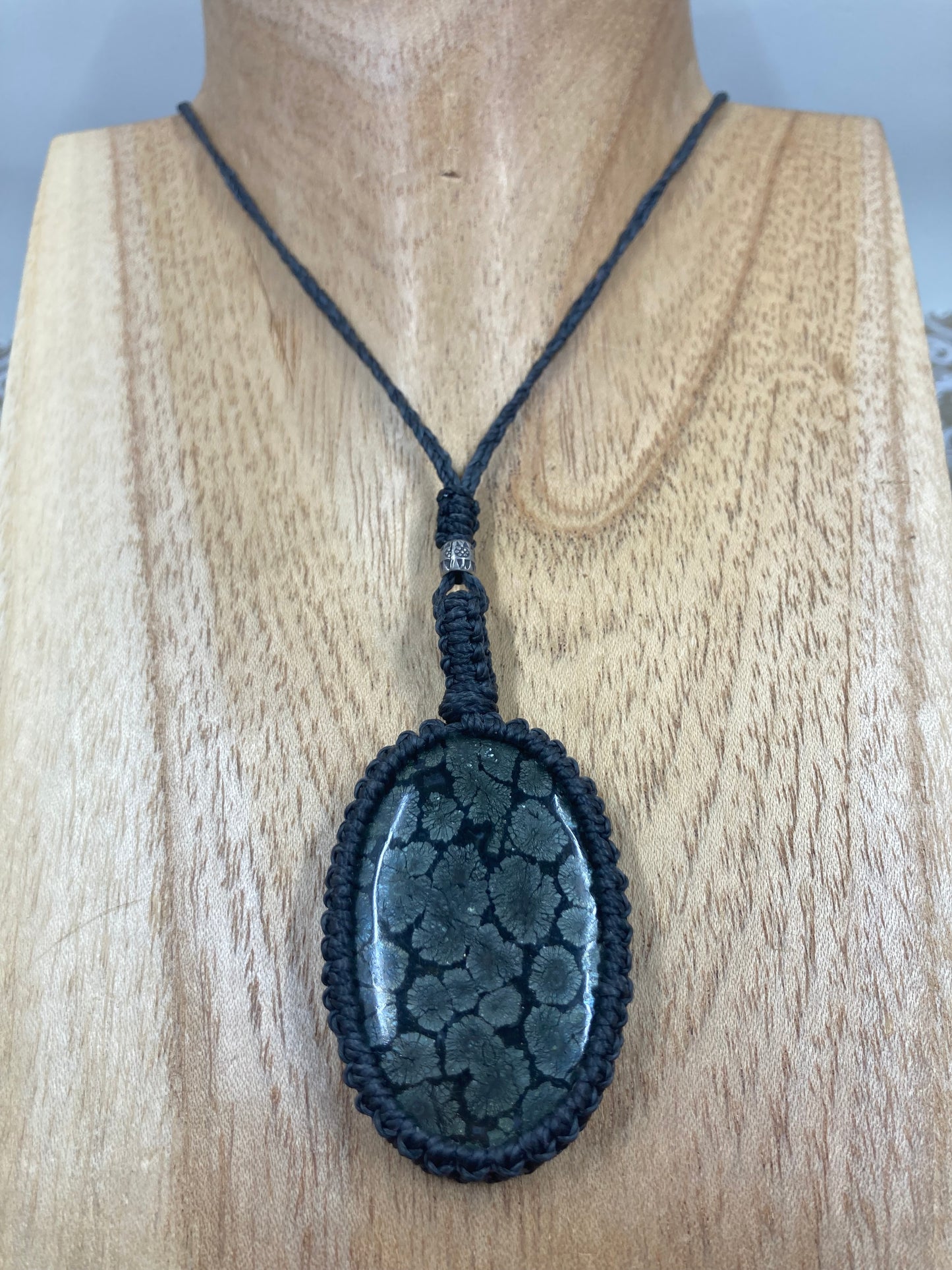 Marcasite Macrame Necklace