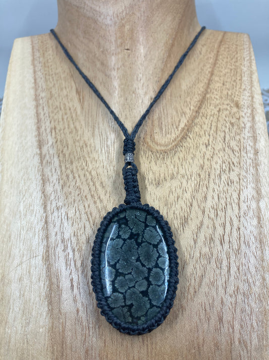 Marcasite Macrame Necklace