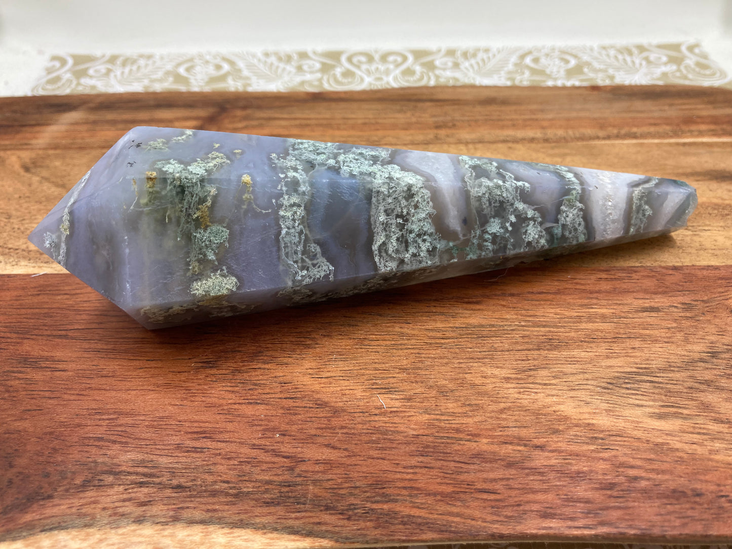 Moss Agate Wand