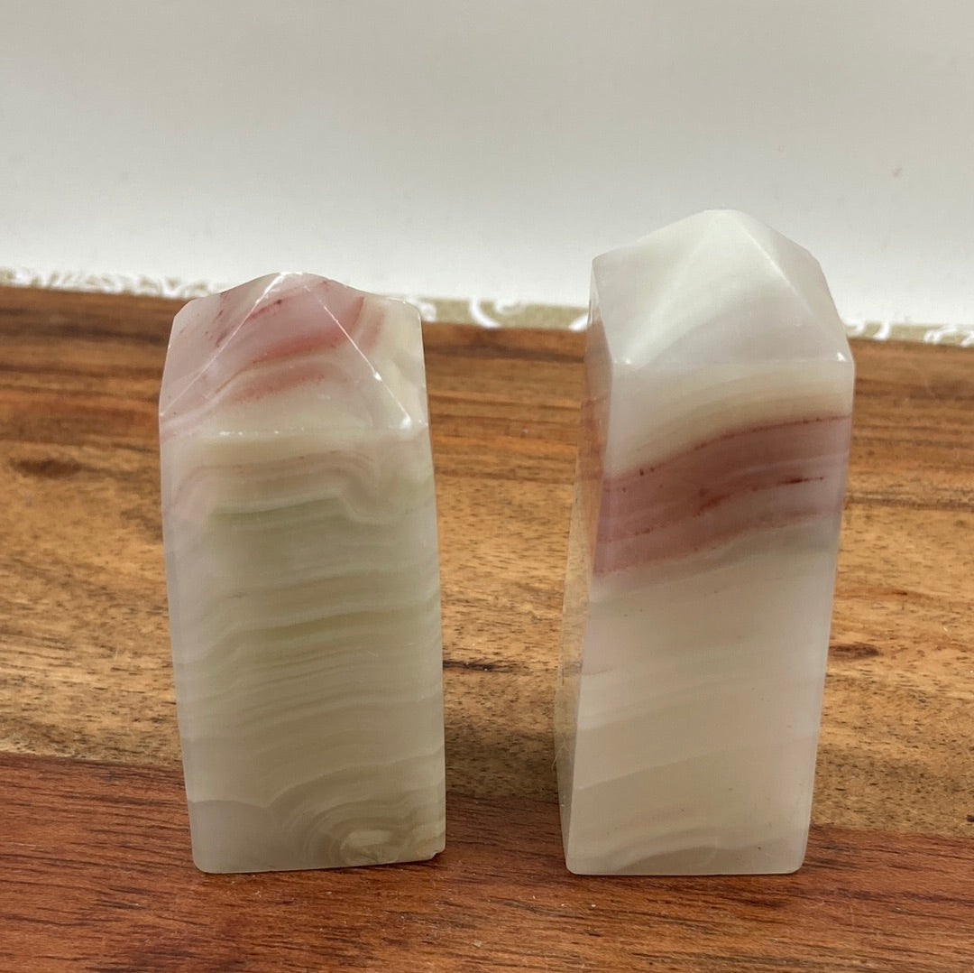 Pink Banded Onyx Tower