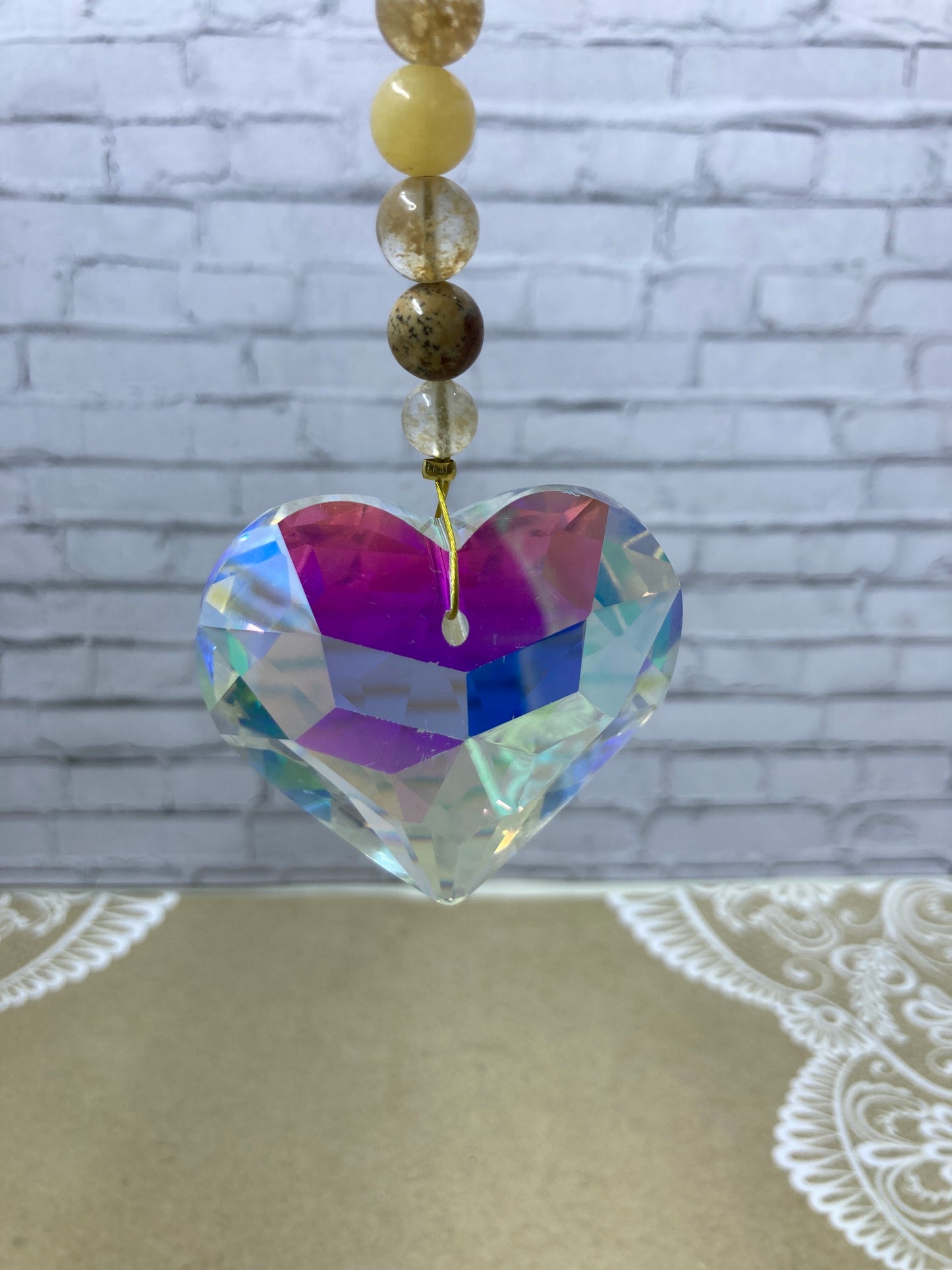 Heart Suncatcher Prism Hanger