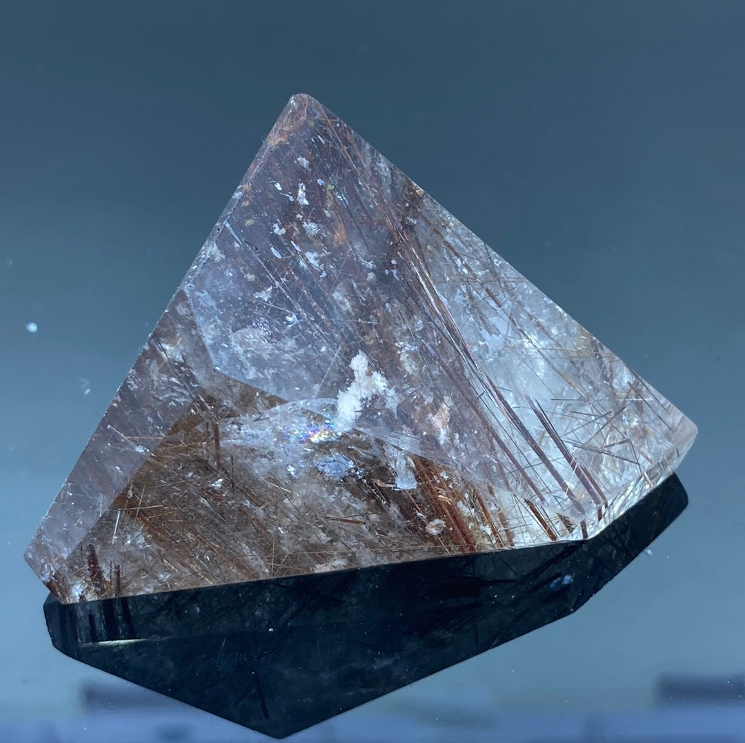 Copper Rutile in Smokey Quartz