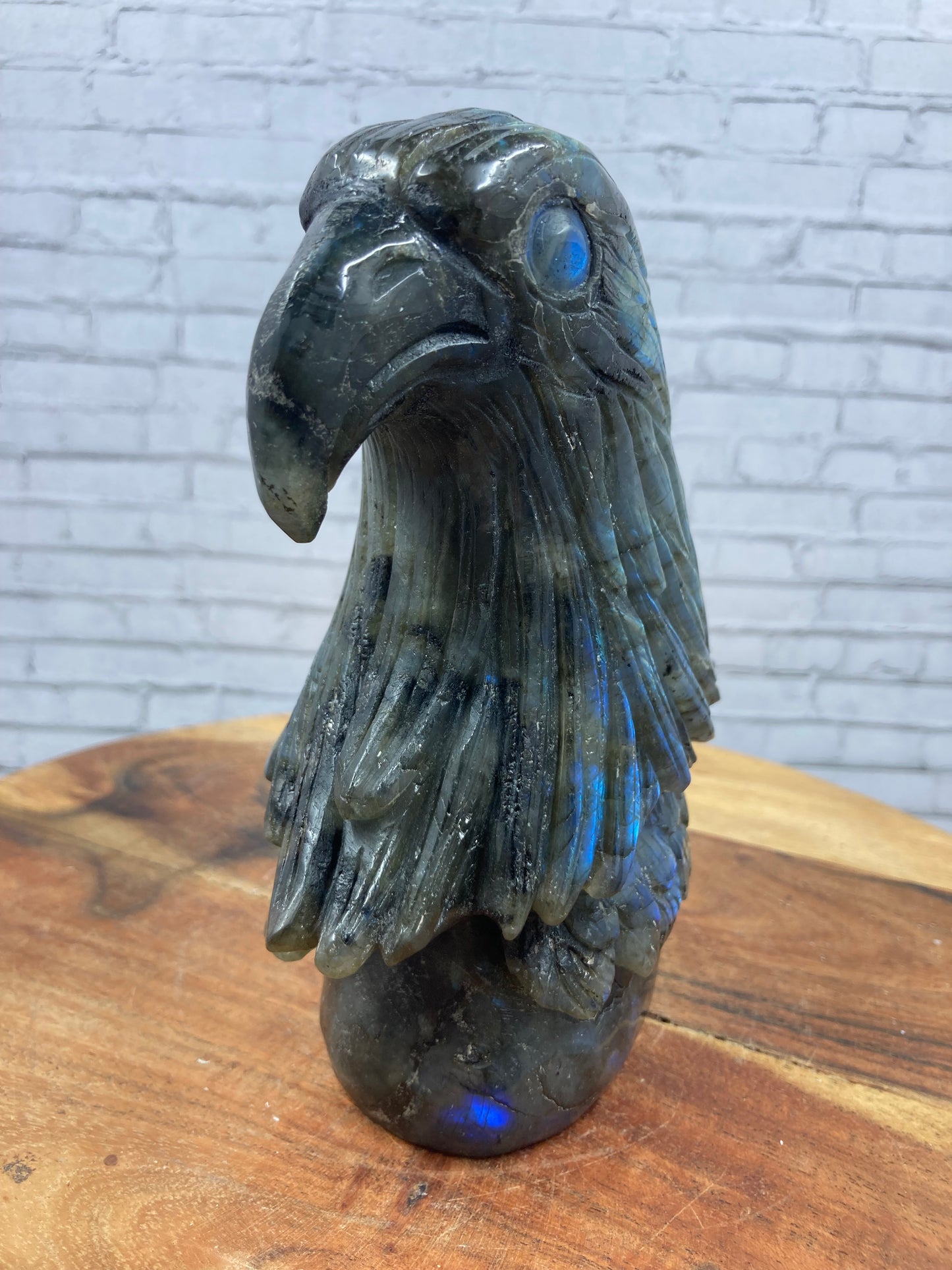 Labradorite Hawk Carving