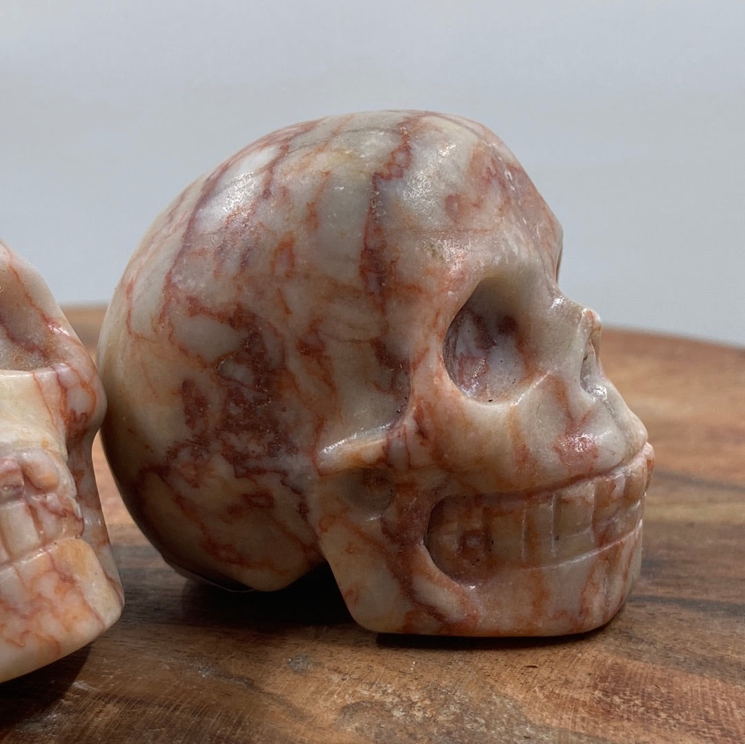 Red Vein Jasper Skull