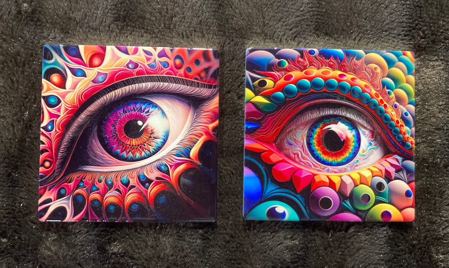 Psychedelic Eye Coasters