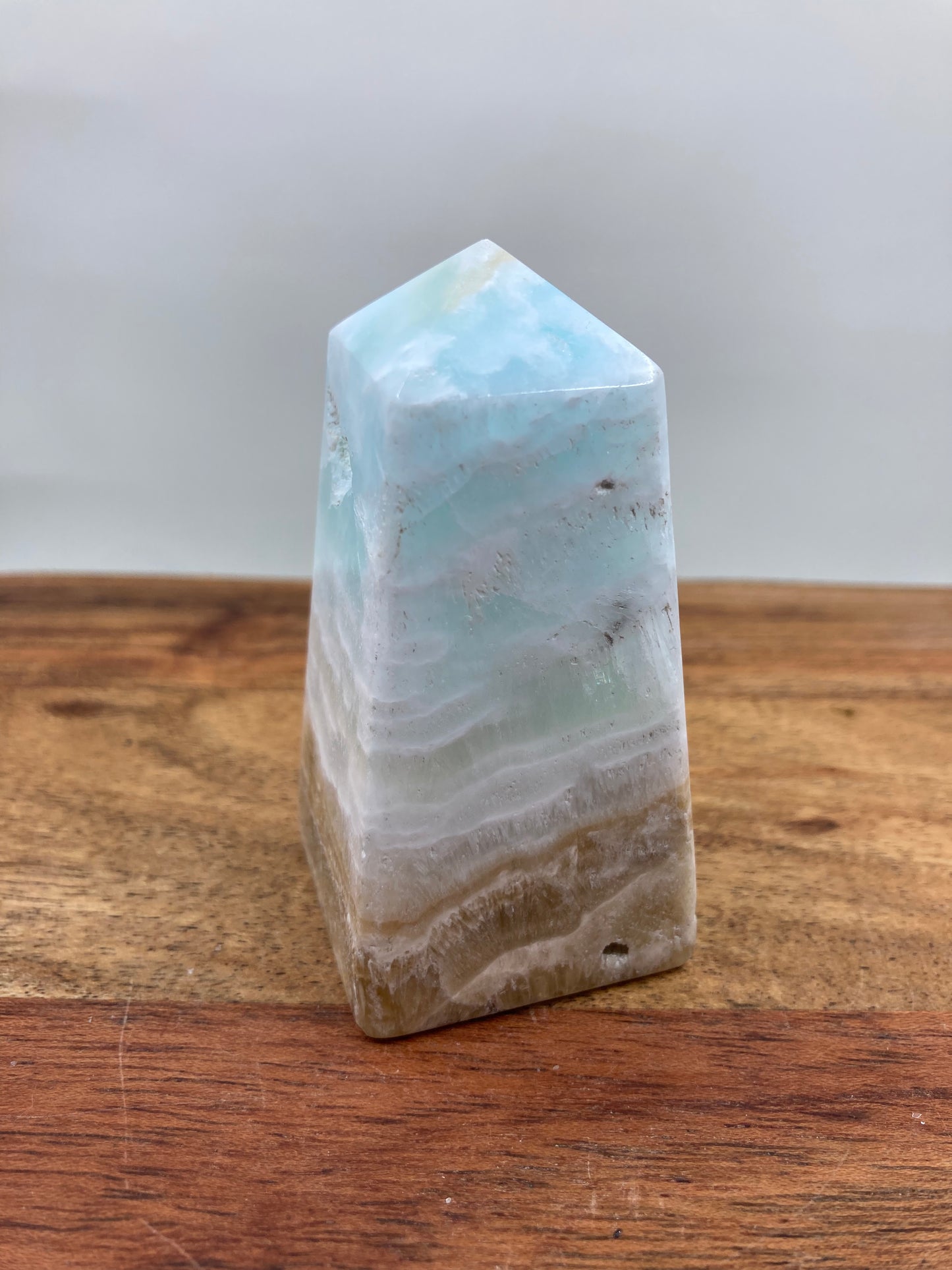 Caribbean Blue Calcite Obelisk