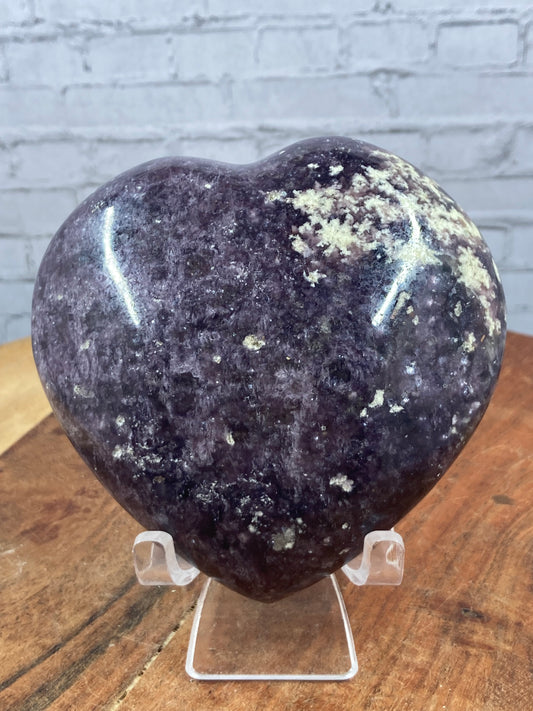 Lepidolite Heart