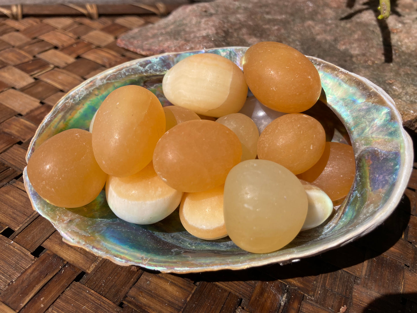 Orange Calcite Tumbles