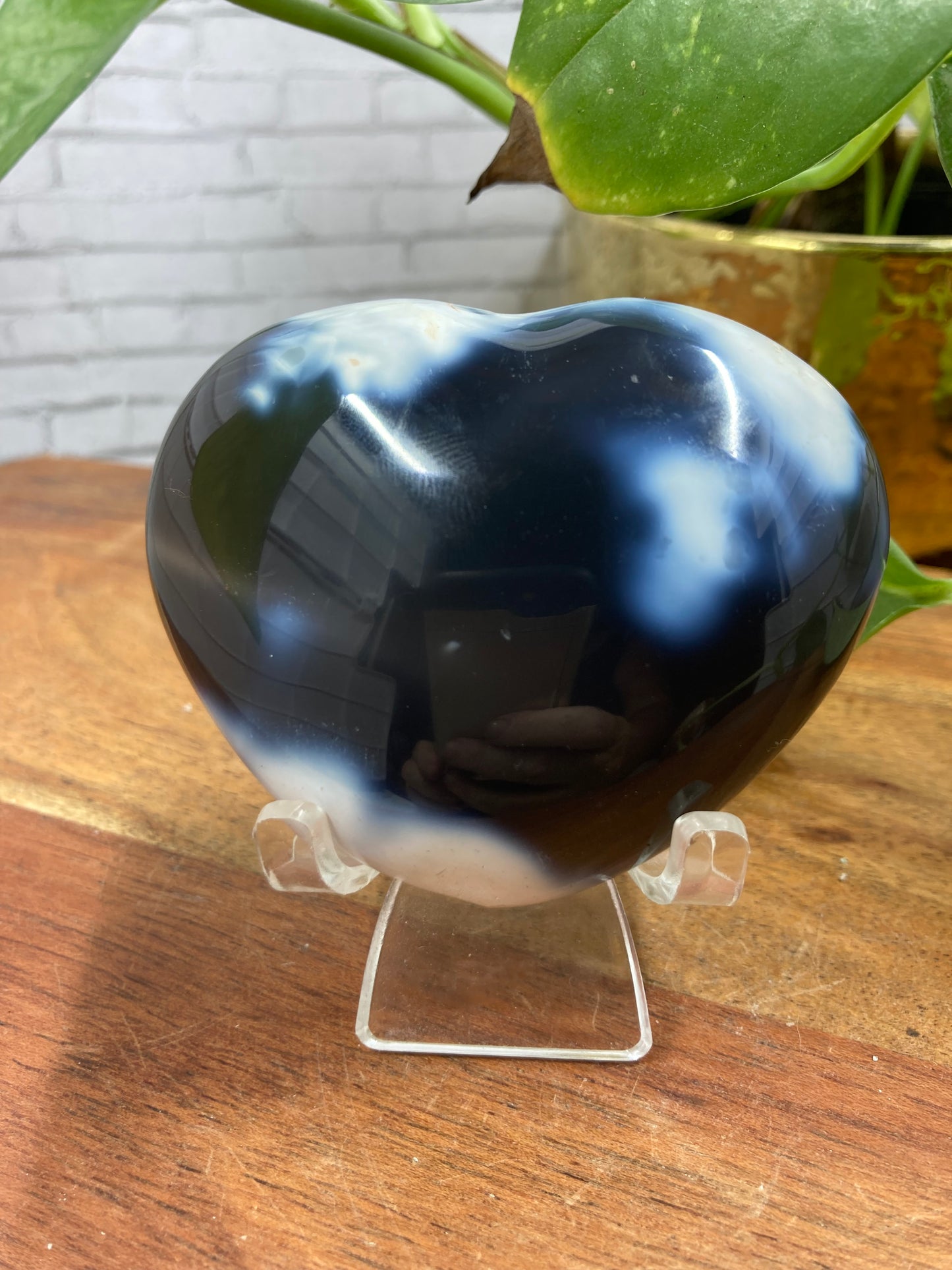 Orca Agate Heart