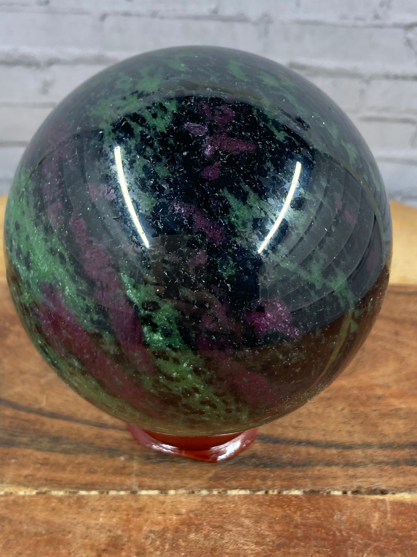 Ruby in Zoisite Sphere