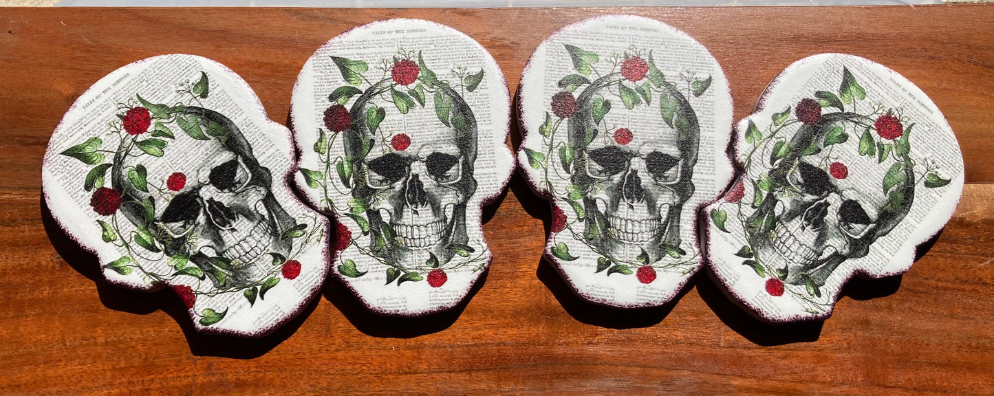 Skull & Flower Coasters