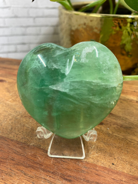 Green Fluorite Heart