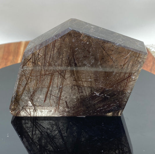 Copper Rutile in Smokey Quartz