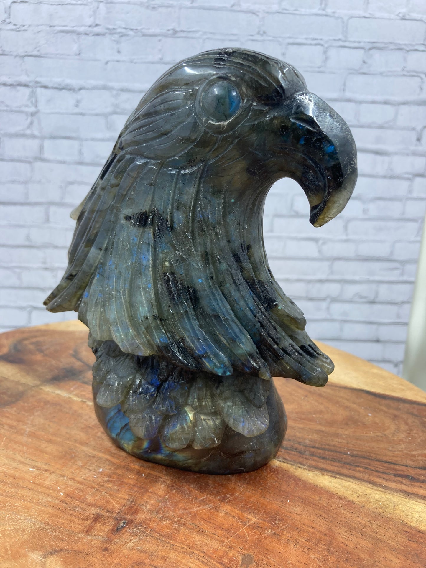 Labradorite Hawk Carving