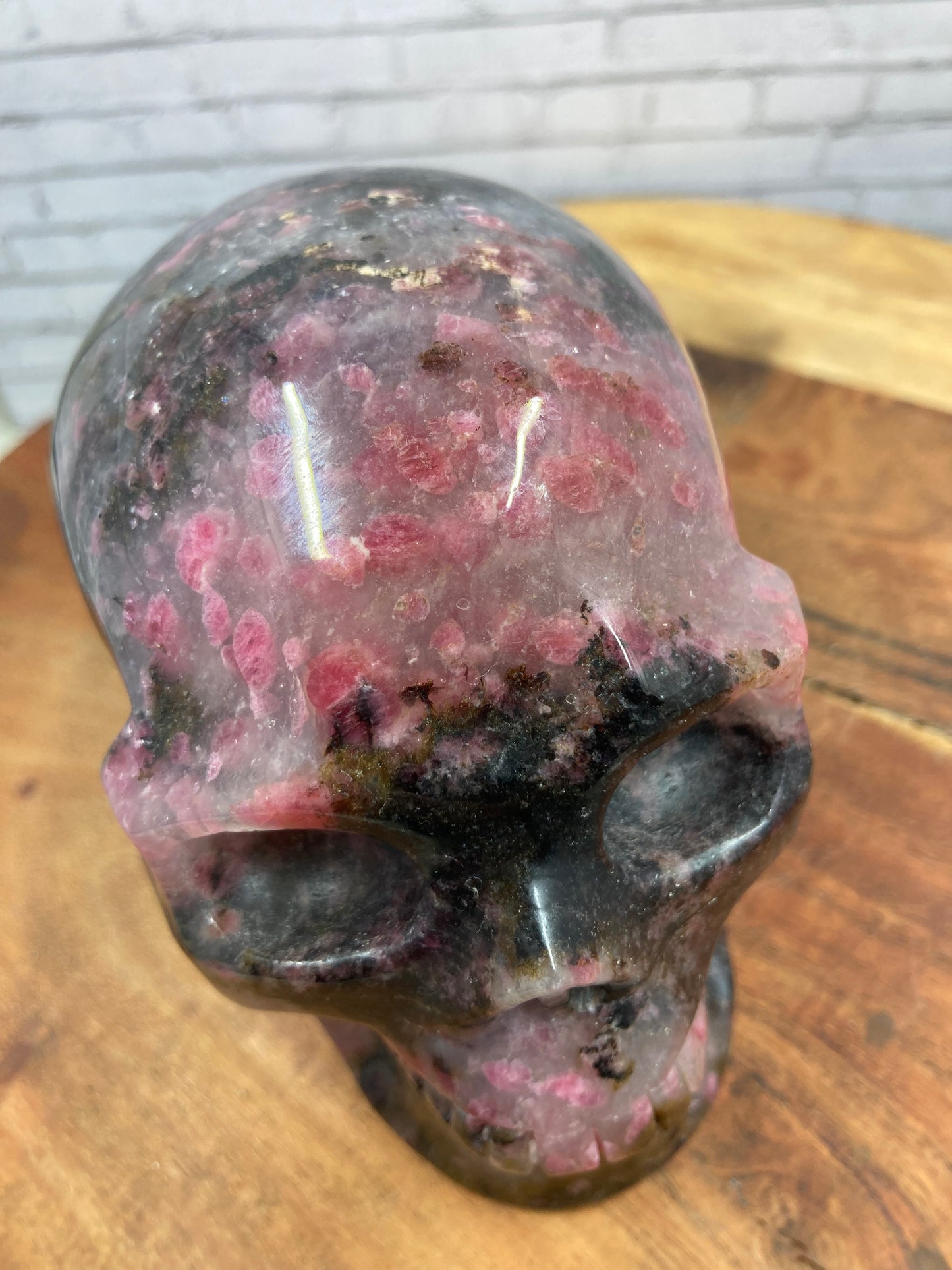 Rhodonite Skull