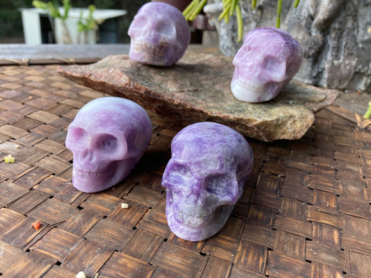 Lepidolite skull