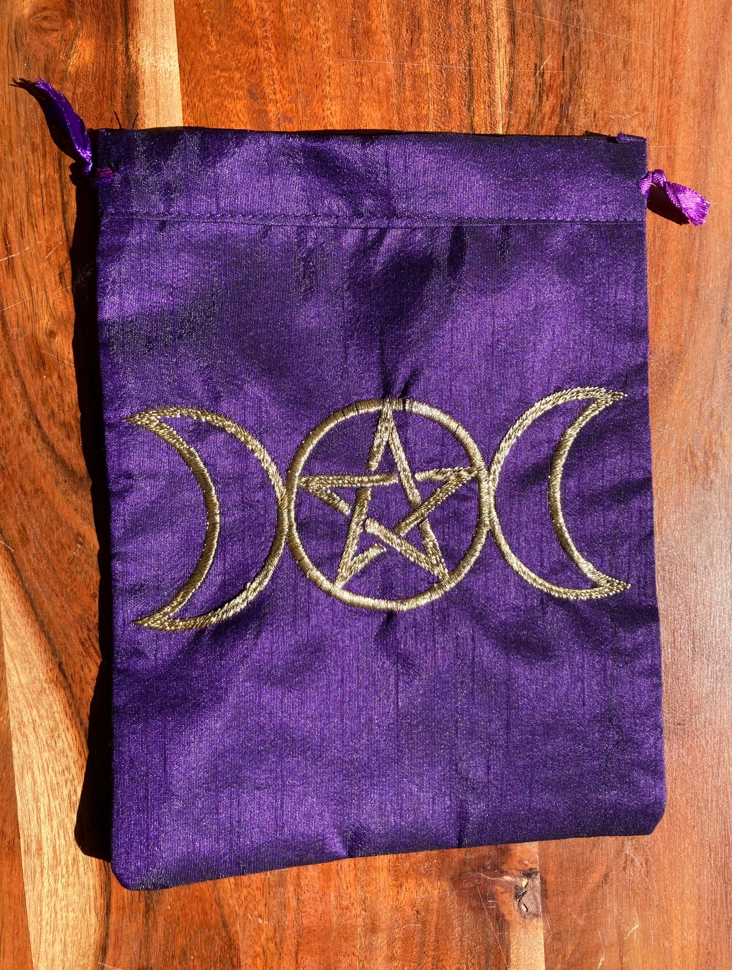 Triple Moon with Pentagram Tarot Card Bag