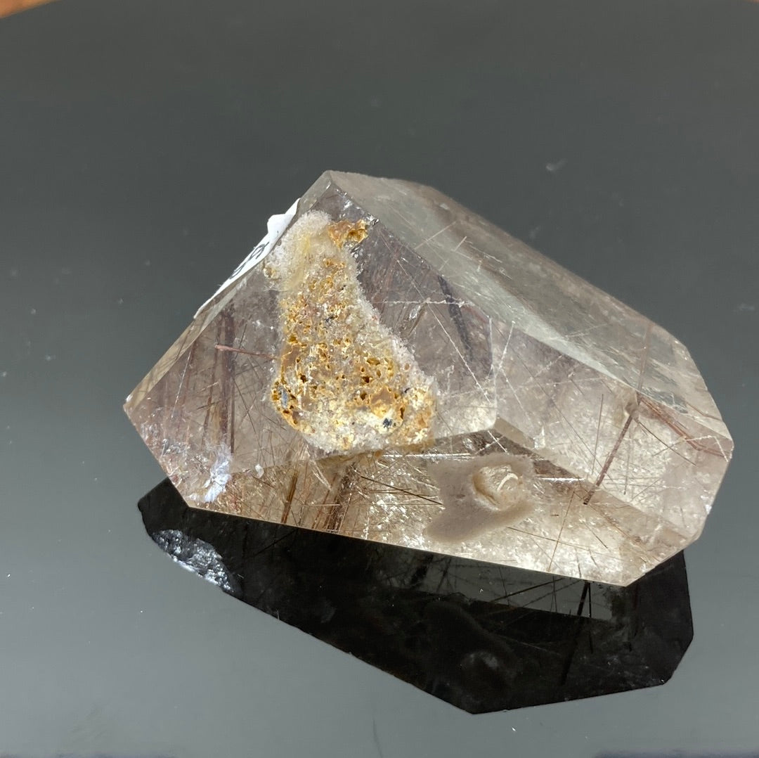 Copper Rutile in Smokey Quartz