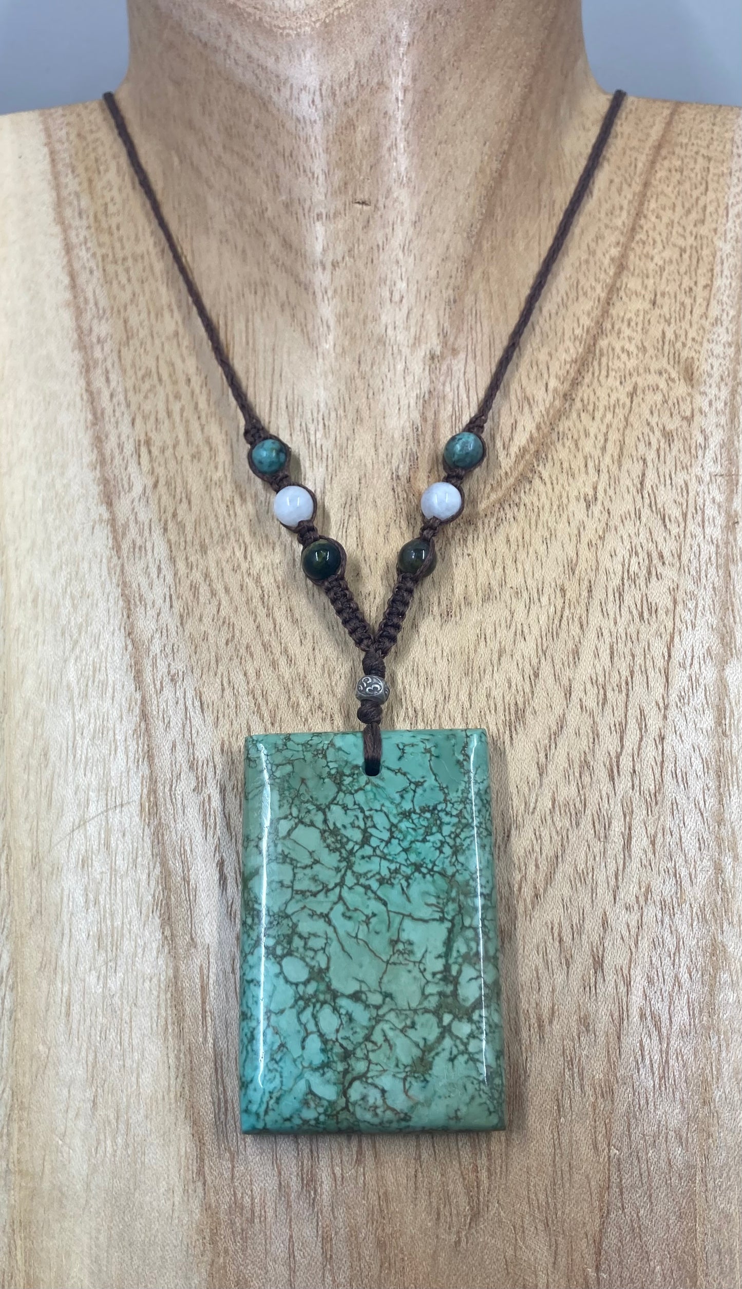 Hube Turquoise Macrame Necklace