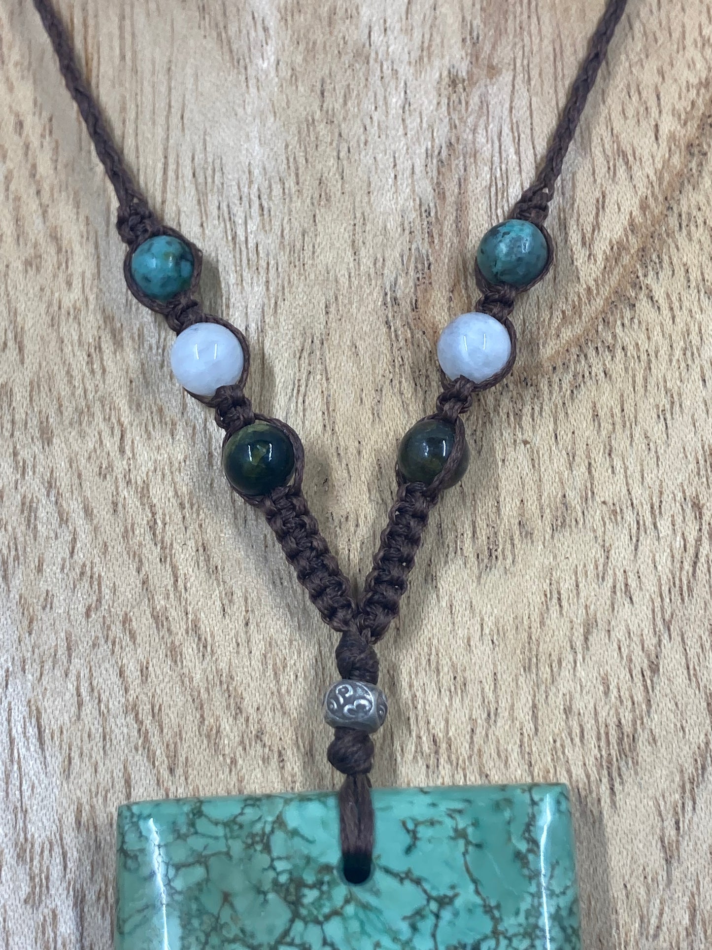 Hube Turquoise Macrame Necklace