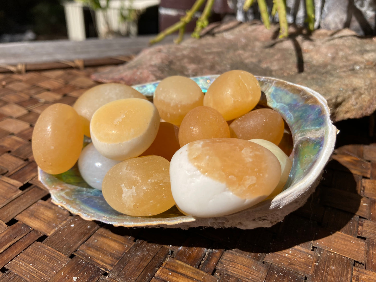 Orange Calcite Tumbles