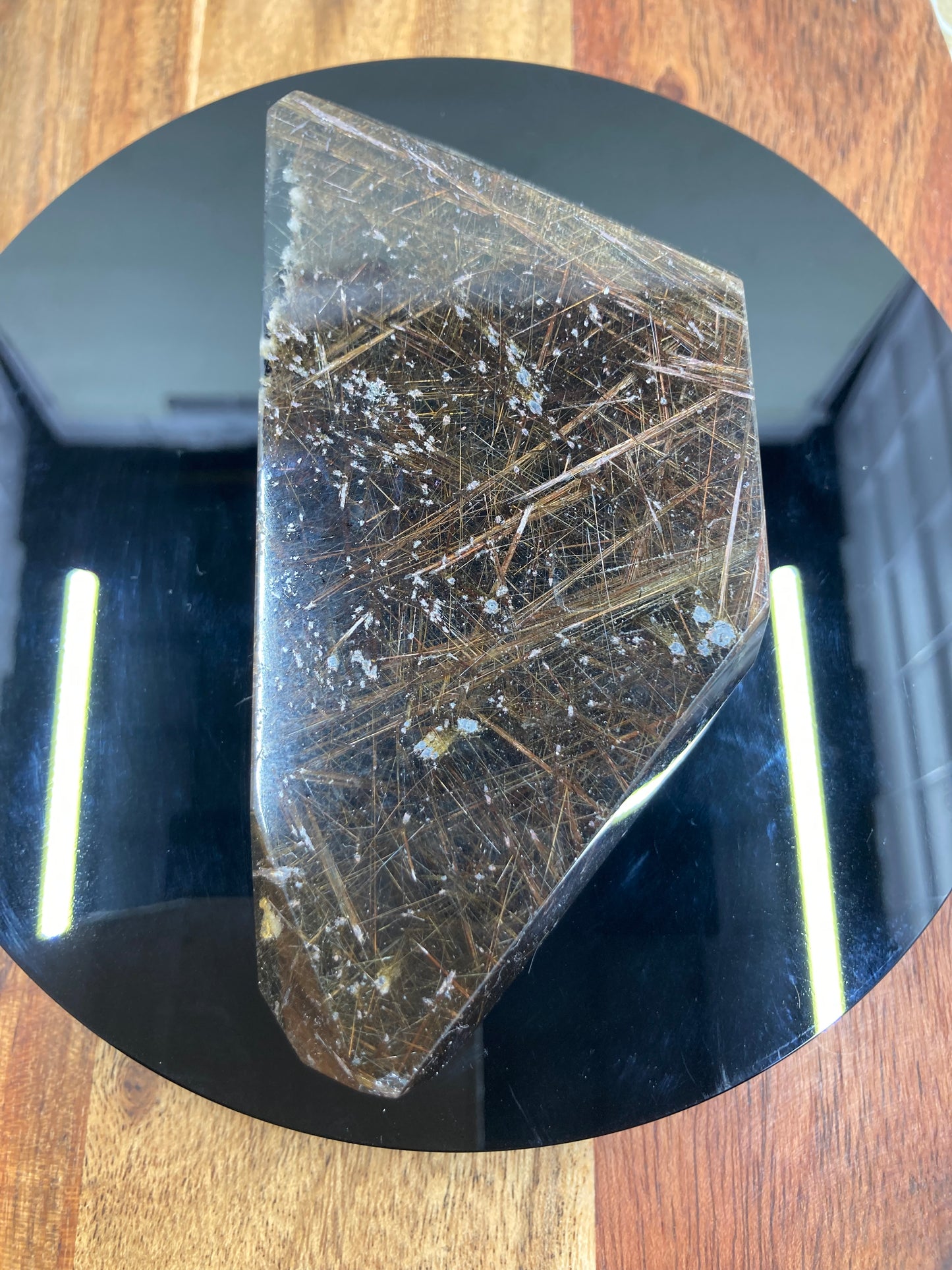 Copper Rutile in Smokey Quartz