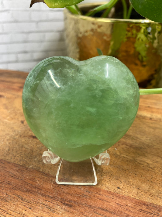 Green Fluorite Heart