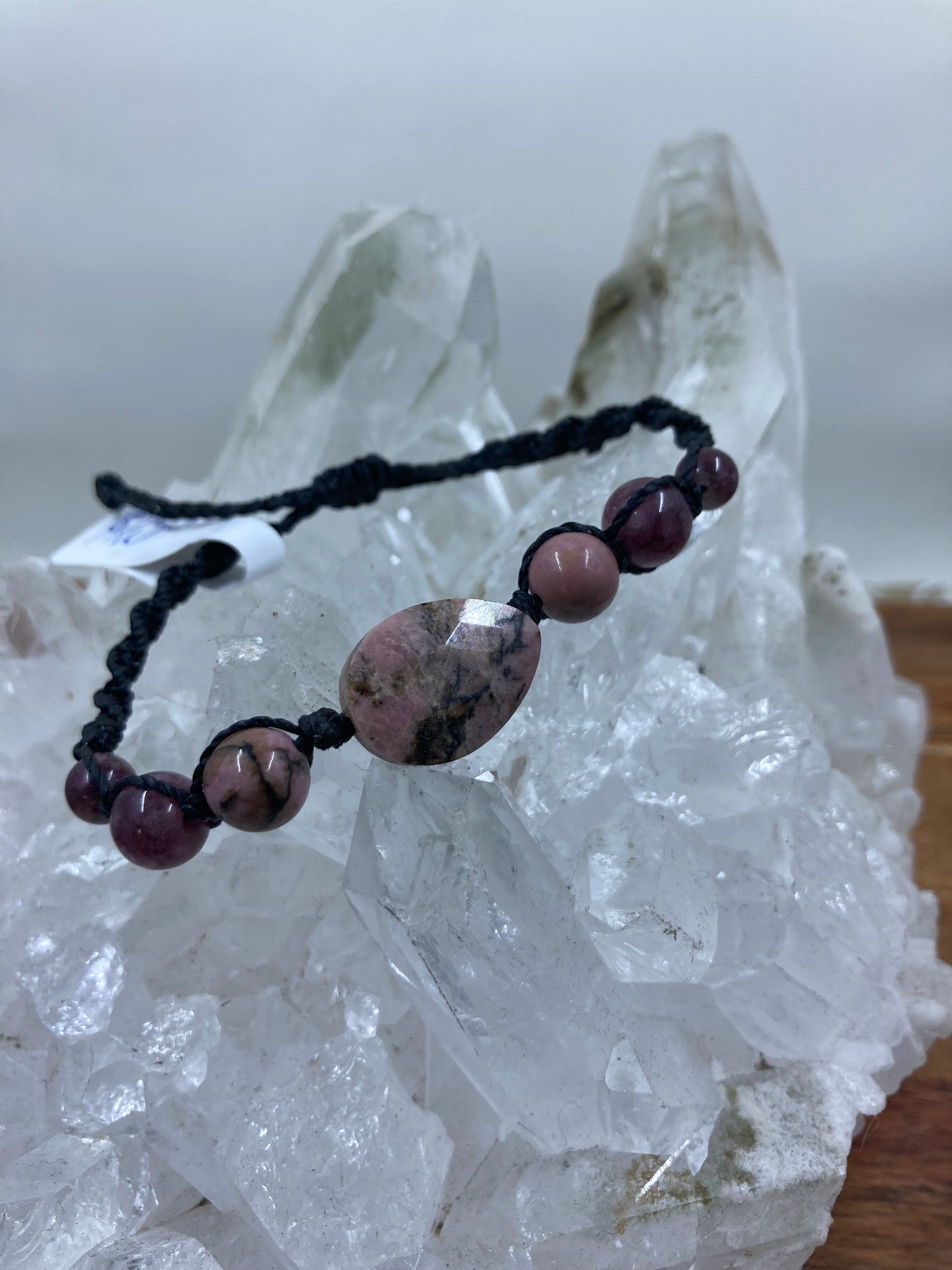 Rhodonite Macrame Bracelet