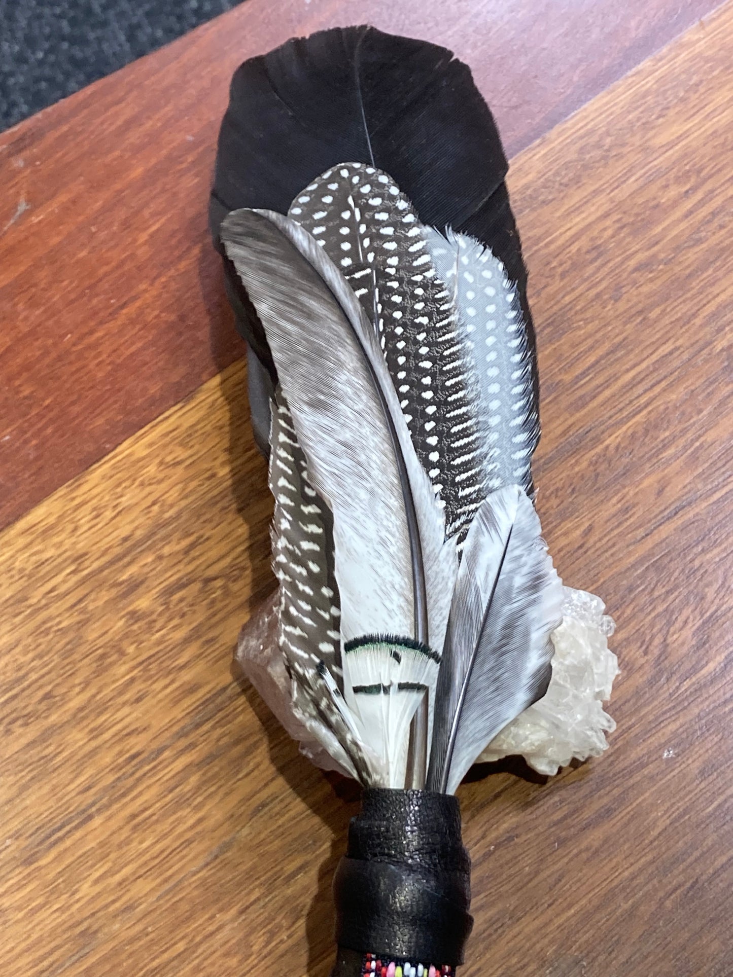 Guinea Fowl Smudging Fan