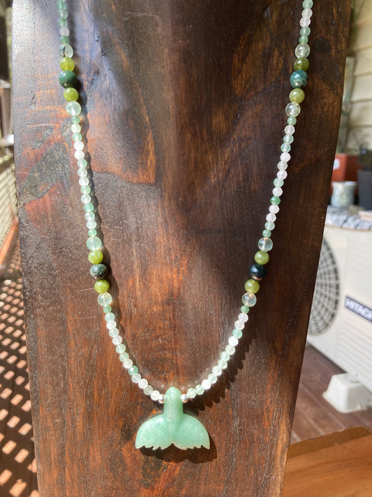 Green Aventurine Whaletail Necklace