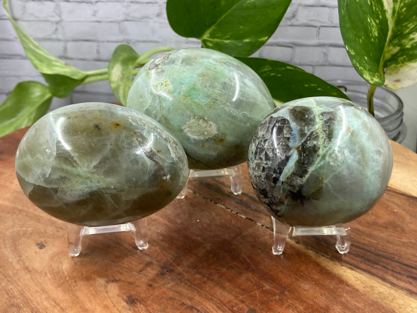 Green Moonstone Palmstones