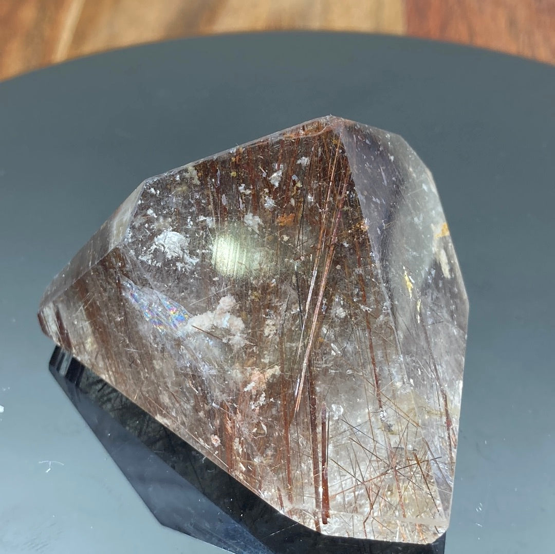 Copper Rutile in Smokey Quartz