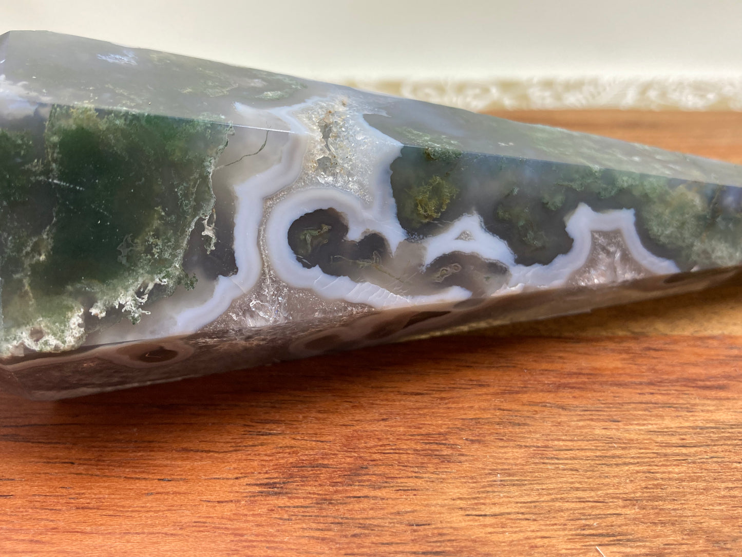 Moss Agate Wand