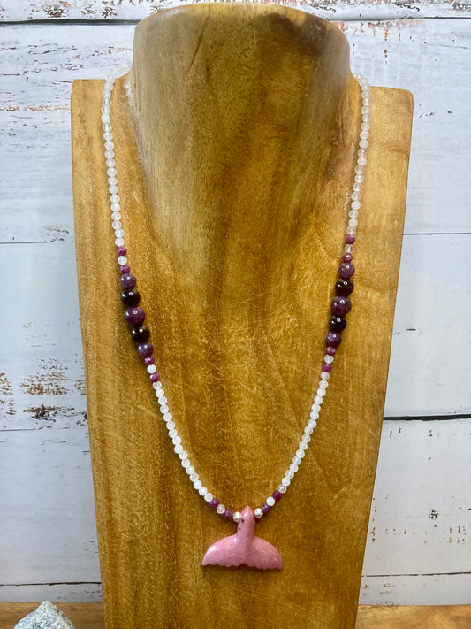 Mookaite Whales Tail Necklace